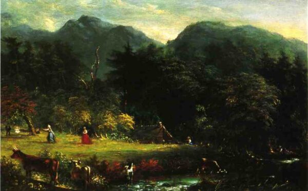 The Old Homestead by James McDougal Hart, hand-painted oil reproduction