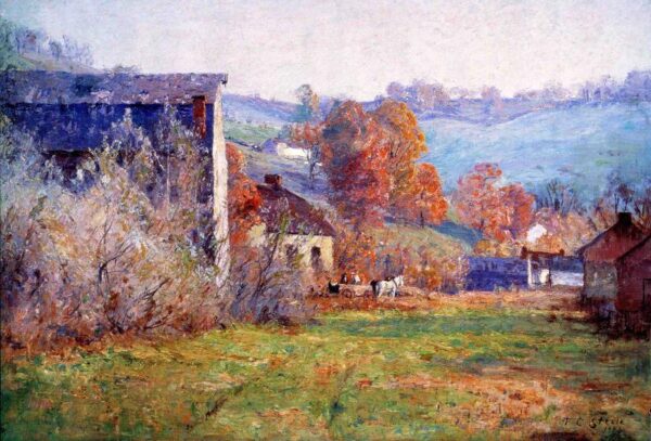 The Old Mills by Theodore Clement Steele, hand-painted oil painting reproduction