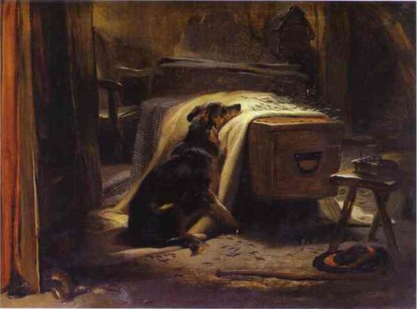 The Old Shepherd’s Chief Mourner by Sir Edwin Landseer, hand-painted oil reproduction