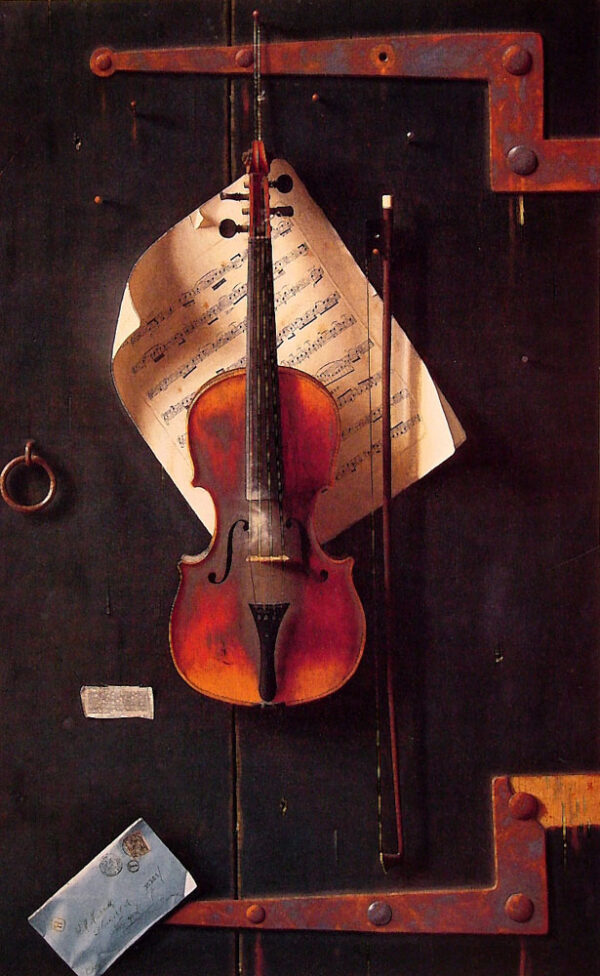 The Old Violin by William Michael Harnett, hand-painted oil painting reproduction