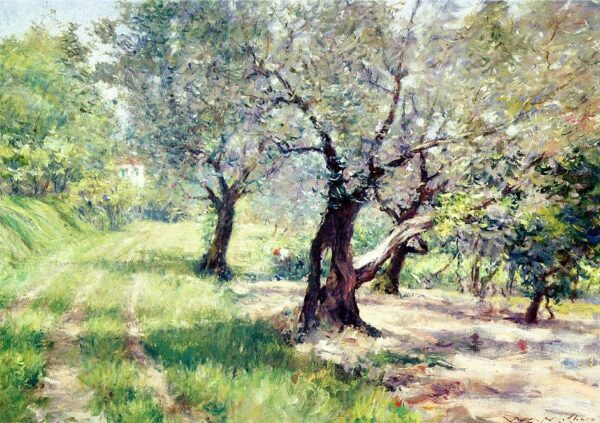 The Olive Grove by William Merritt Chase, hand-painted oil painting reproduction