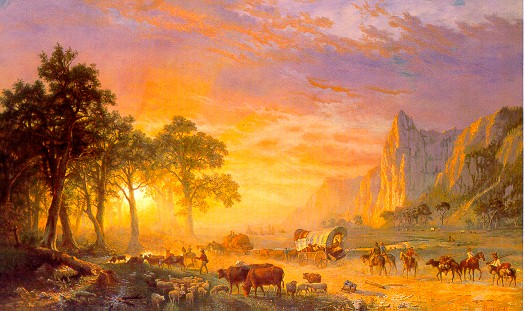 The Oregon Trail by Albert Bierstadt, hand-painted oil reproduction