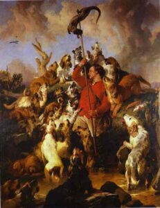 The Otter Hunt by Sir Edwin Landseer, hand-painted oil painting reproduction