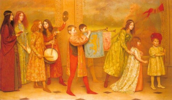The Pageant of Childhood by Thomas Cooper Gotch, hand-painted oil painting reproduction
