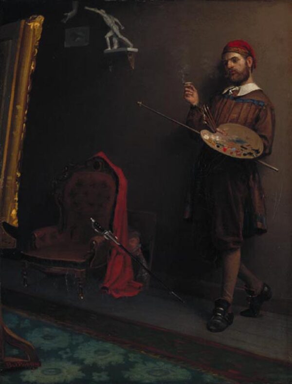 The Painter by Paul Peel, hand-painted oil painting reproduction