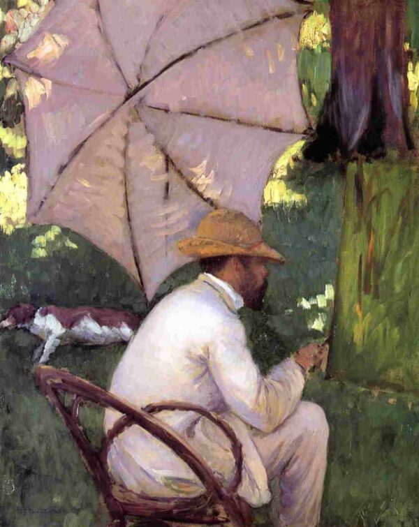 The Painter Under His Parasol by Gustave Caillebotte, hand-painted oil painting reproduction