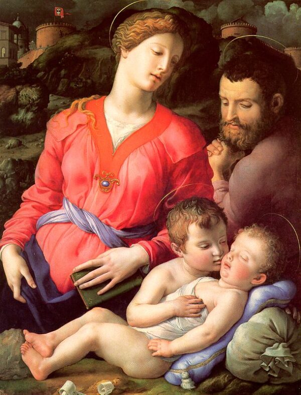 The Panciatichi Holy Family by Agnolo Bronzino, hand-painted oil painting reproduction
