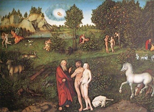 The Paradise by Lucas Cranach the Elder, hand-painted oil painting reproduction