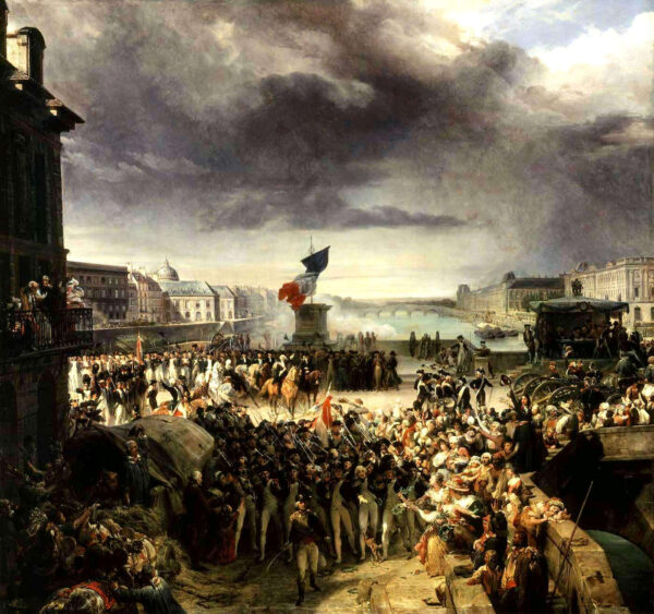 The Paris National Guard on its way to the Army by Léon Cogniet, hand-painted oil painting reproduction