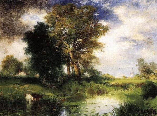 The Passing Storm by Thomas Moran, hand-painted oil painting reproduction