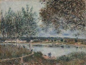 The Path to the Old Ferry at By by Alfred Sisley, hand-painted oil painting reproduction