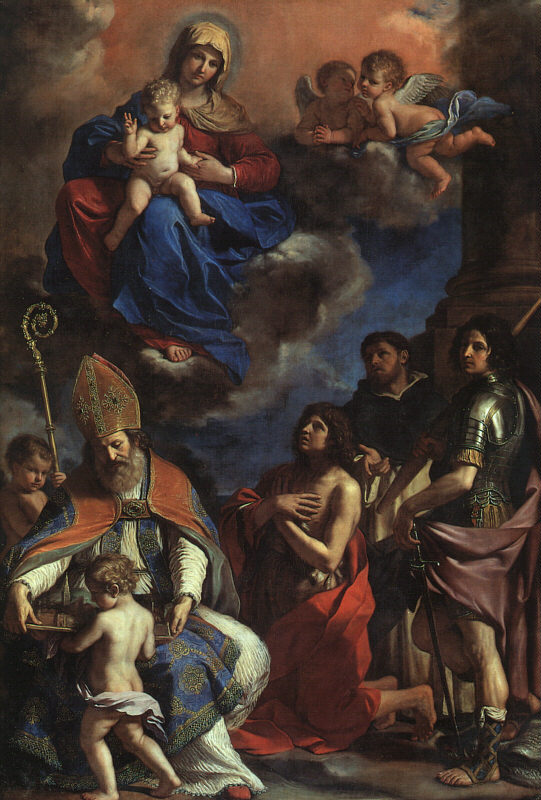The Patron Saints of Modena by Guercino, hand-painted oil reproduction