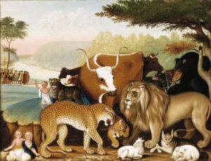 The Peaceable Kingdom by Edward Hicks, hand-painted oil painting reproduction
