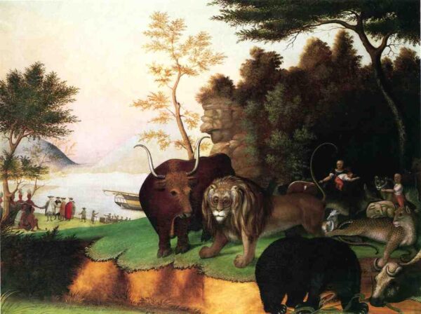 The Peaceble Kingdom by Edward Hicks, hand-painted oil painting reproduction