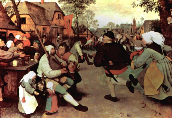 The Peasant Dance by Pieter Brueghel the Elder, hand-painted oil painting reproduction