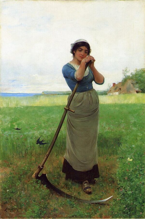 The Peasant Girl by Henry Bacon, hand-painted oil painting reproduction