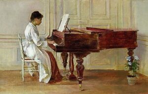 The Piano by Theodore Robinson, hand-painted oil painting reproduction