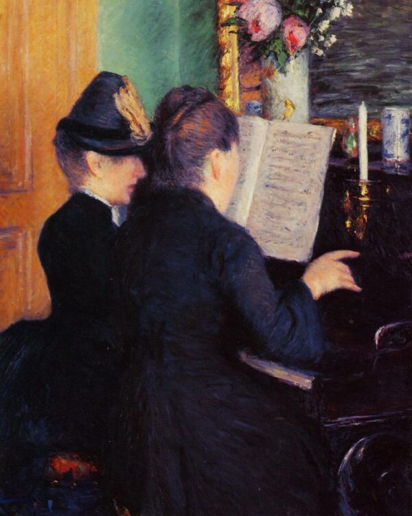 The Piano Lesson by Gustave Caillebotte, hand-painted oil painting reproduction