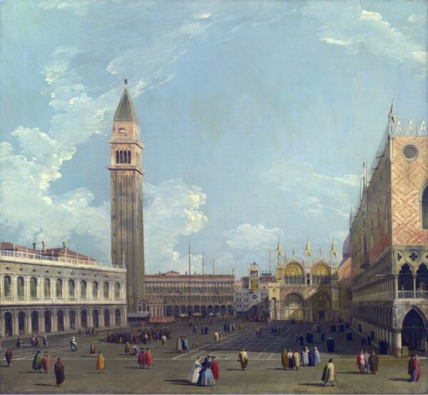 The Piazzetta from the Molo by Canaletto, hand-painted oil painting reproduction