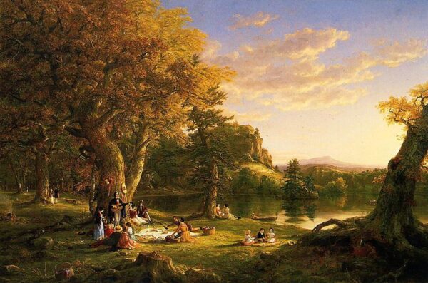 The Picnic by Thomas Cole, hand-painted oil painting reproduction