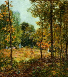 The Picnic by Willard Metcalf, hand-painted oil painting reproduction