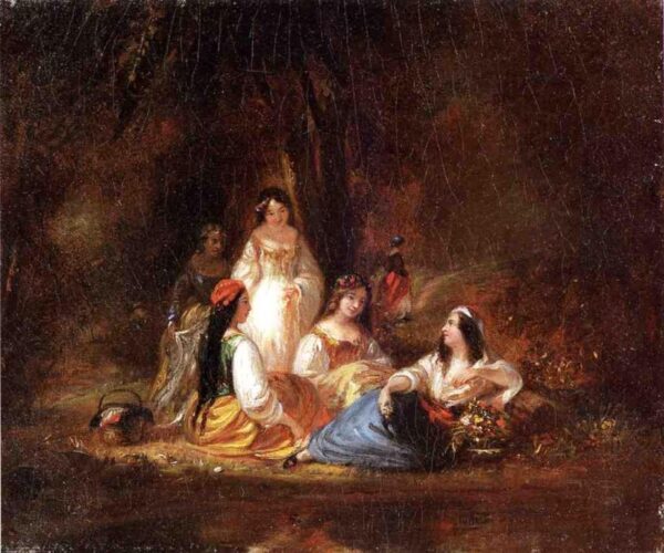 The Picnic by William Sidney Mount, hand-painted oil reproduction