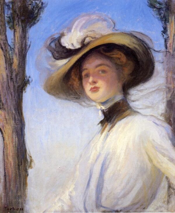 The Picture Hat by Edmund Tarbell, hand-painted oil painting reproduction