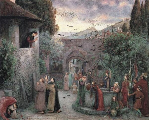 The Pilgrim Folk by Marie Spartali Stillman, hand-painted oil painting reproduction