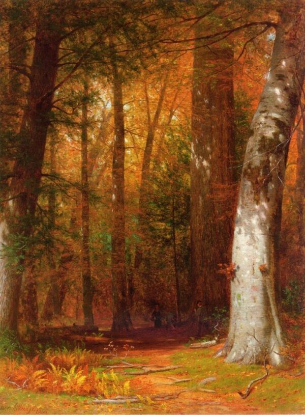 The Pine Cone Gatherers by Thomas Worthington Whittredge, hand-painted oil painting reproduction
