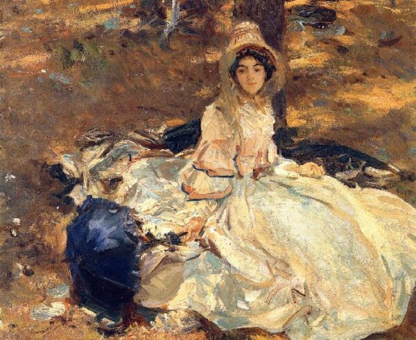 The Pink Dress by John Singer Sargent, hand-painted oil reproduction