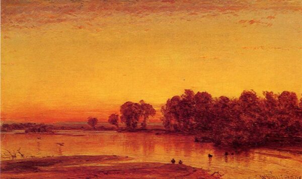 The Platte River by Thomas Worthington Whittredge, hand-painted oil painting reproduction