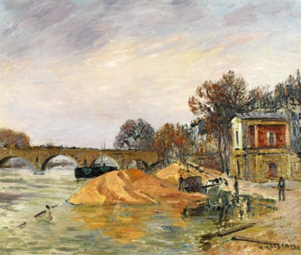 The Pont Marie de Paris by Gustave Loiseau, hand-painted oil painting reproduction