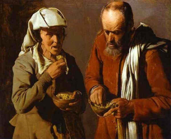 The Porridge Eaters by Georges de La Tour, hand-painted oil painting reproduction