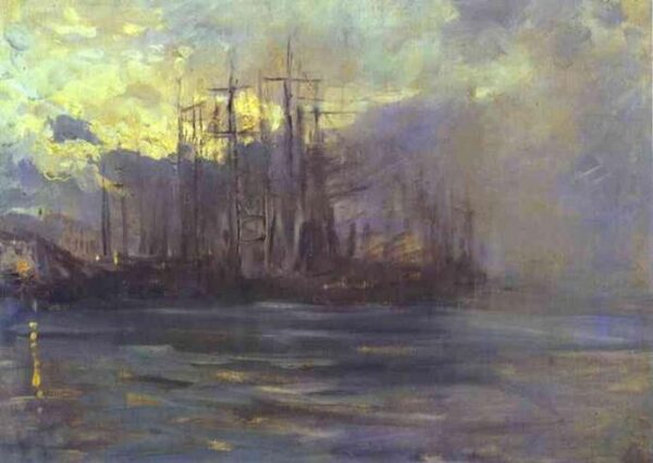 The Port in Marseille by Konstantin Korovin, hand-painted oil painting reproduction