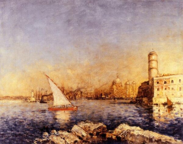 The Port of Marseille by Frank Myers Boggs, hand-painted oil painting reproduction