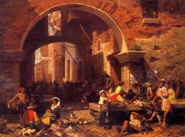 The Portico of Octavia by Albert Bierstadt, hand-painted oil painting reproduction