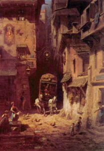 The Post Office by Carl Spitzweg, hand-painted oil painting reproduction