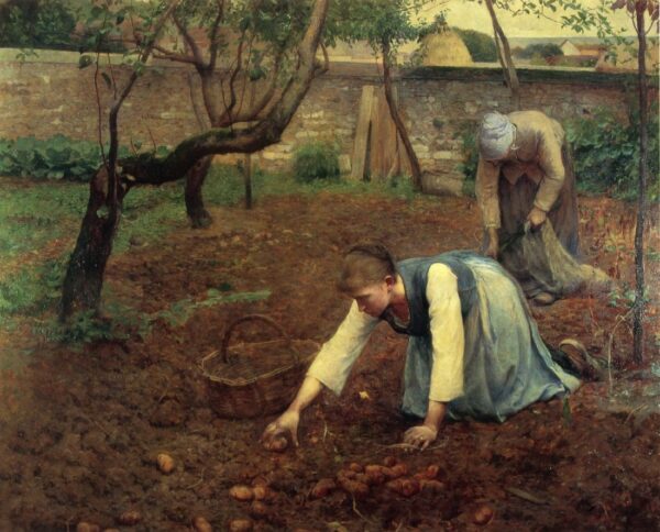 The Potato Gatherers by Guy Rose, hand-painted oil painting reproduction