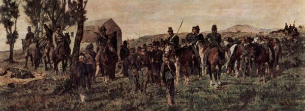 The Prince Amadeo Feritio in Custoza by Giovanni Fattori, hand-painted oil painting reproduction