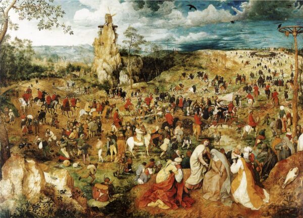 The Procession to Calvary by Pieter Brueghel the Elder, hand-painted oil painting reproduction