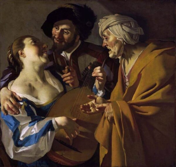 The Procuress by Dirck van Baburen, hand-painted oil painting reproduction