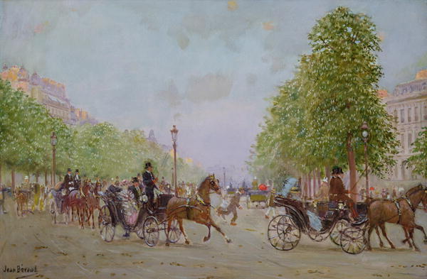 The Promenade on the Champs Elysees by Jean Béraud, hand-painted oil reproduction
