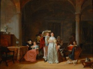 The Proposal by Jean-Baptiste Mallet, hand-painted oil painting reproduction