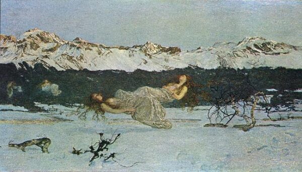 The Punishment of Lust by Giovanni Segantini, hand-painted oil painting reproduction