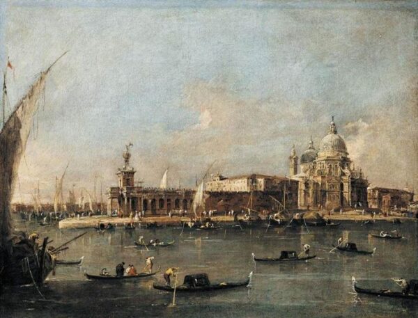 The Punta di Dogana by Francesco Guardi, hand-painted oil painting reproduction