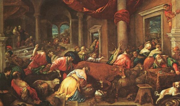 The Purification Of The Temple by Jacopo Bassano, hand-painted oil painting reproduction