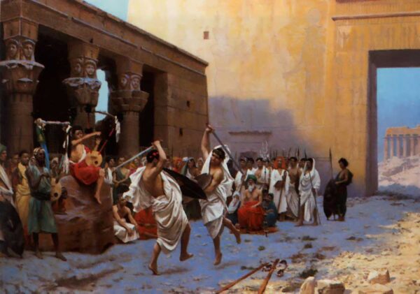 The Pyrrhic Dance by Jean-Léon Gérôme, hand-painted oil painting reproduction