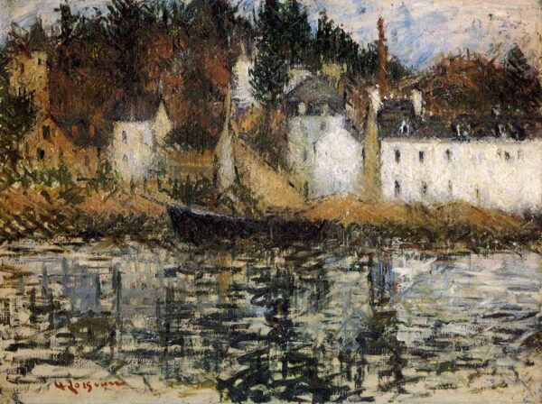 The Quay at Pont Aven by Gustave Loiseau, hand-painted oil painting reproduction