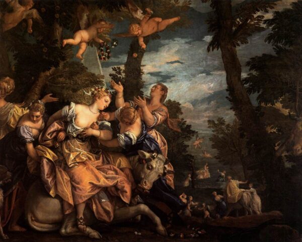 The Rape of Europa II by Paolo Veronese, hand-painted oil painting reproduction