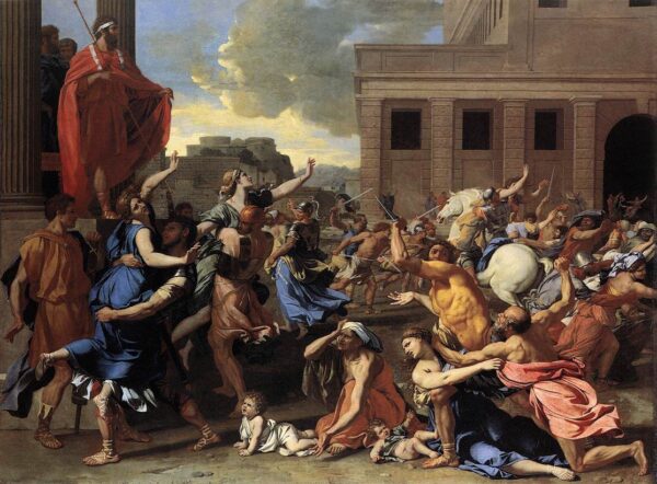 The Rape of the Sabine Women by Nicolas Poussin, hand-painted oil painting reproduction
